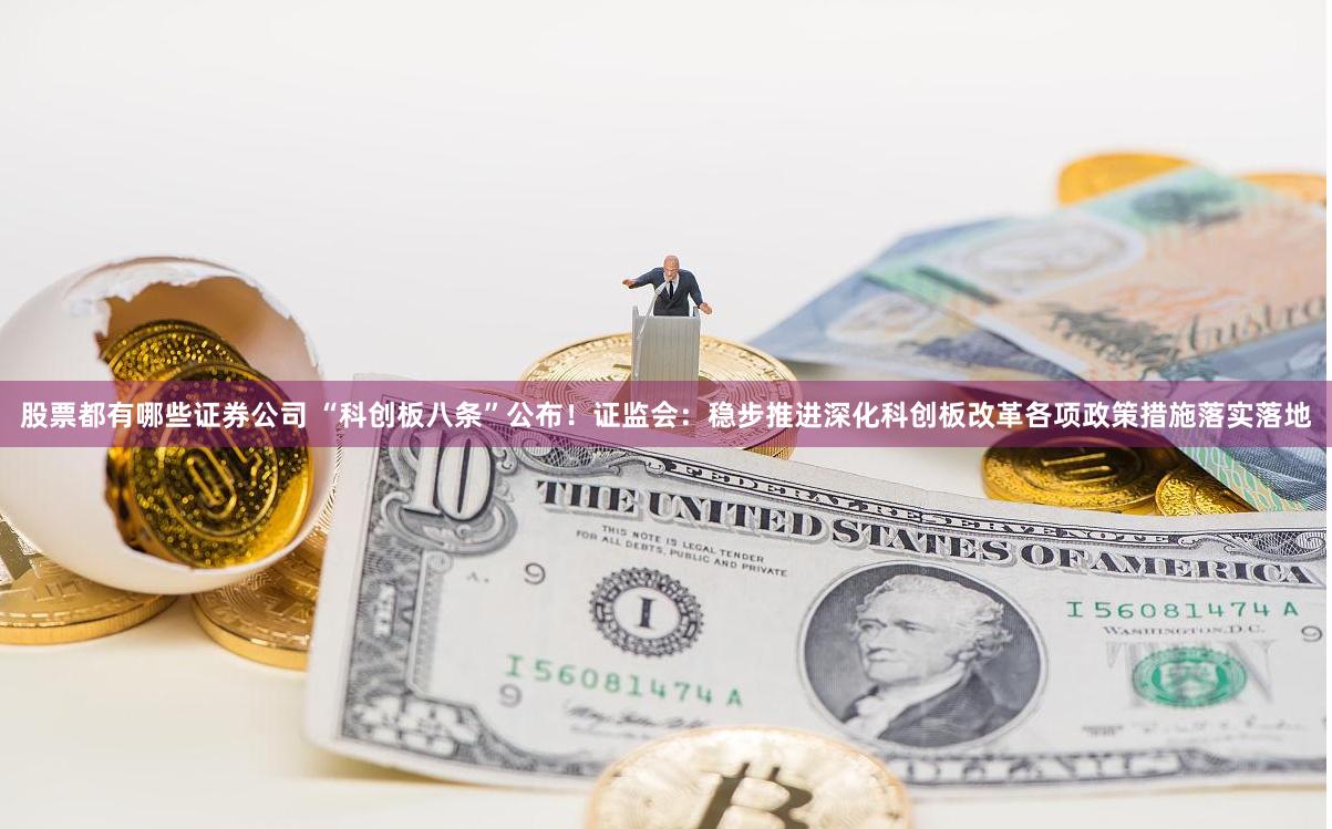 股票都有哪些证券公司 “科创板八条”公布！证监会：稳步推进深化科创板改革各项政策措施落实落地